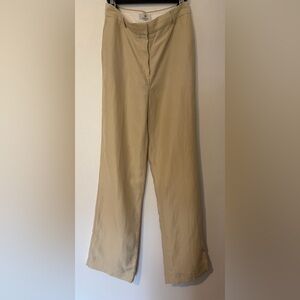 Aritzia Babaton Sandy Beige Linen Blend Trousers Size 4